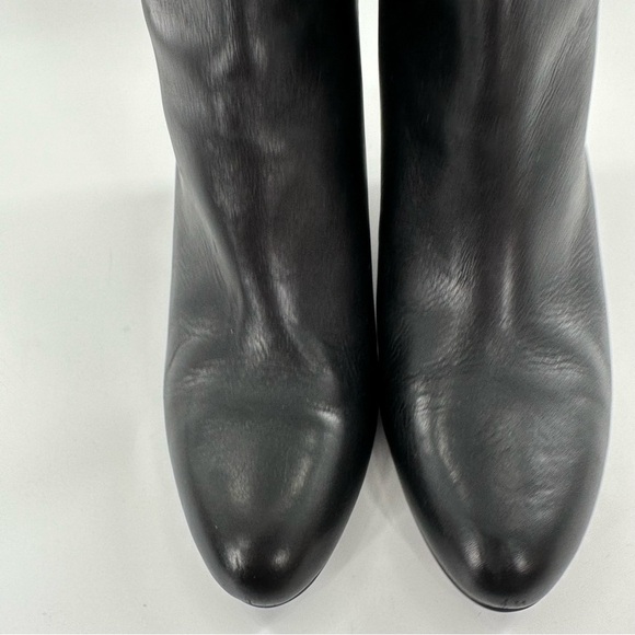 Via Spiga womens ankle booties size 7 37.5 black leather almond toe wedge boots - Picture 4 of 14